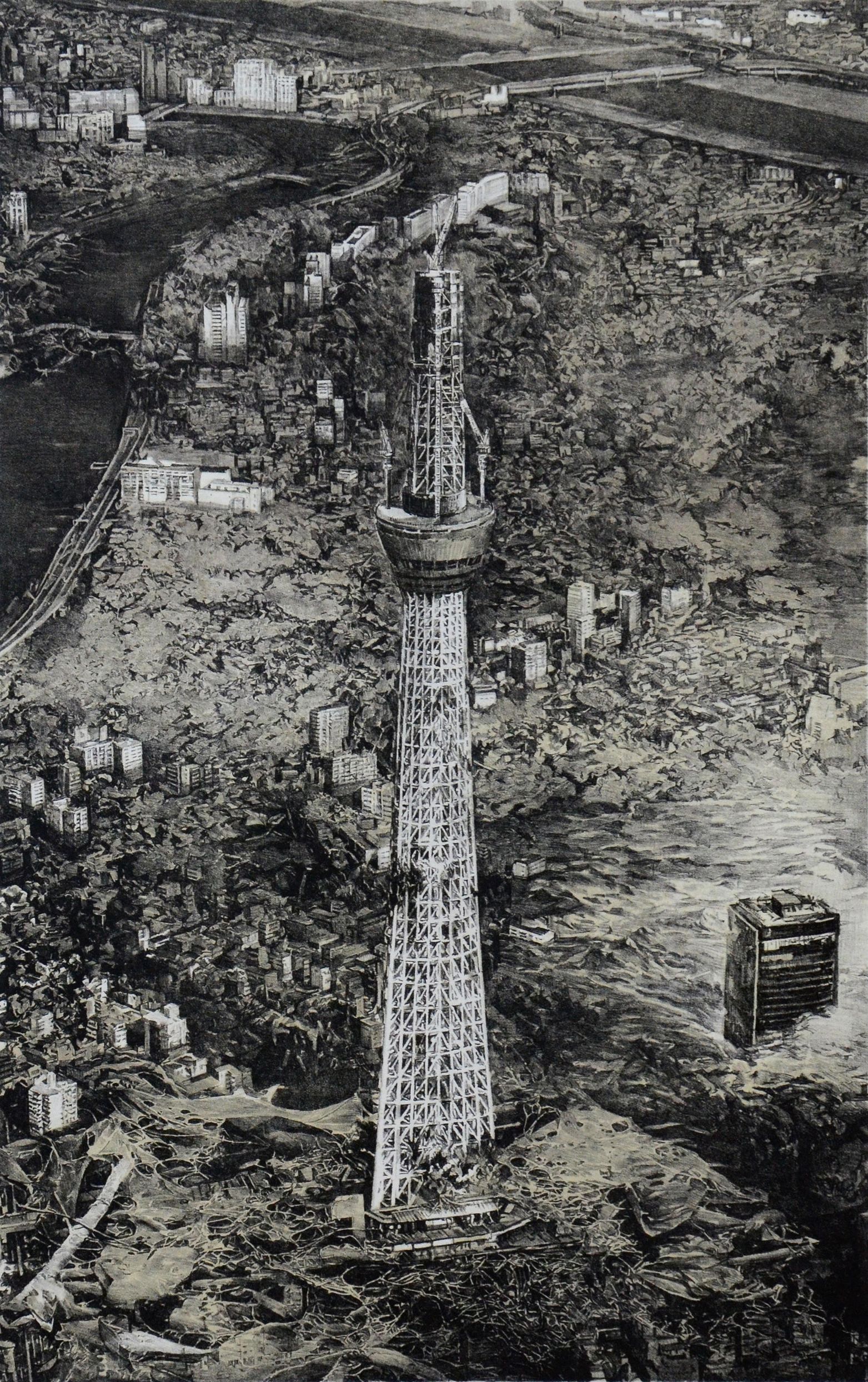 Hisaharu Motoda│Foresight – Tokyo Skytree│e.d. 2/10｜2017｜67 x 38.5 cm｜paper, ink and lithograph